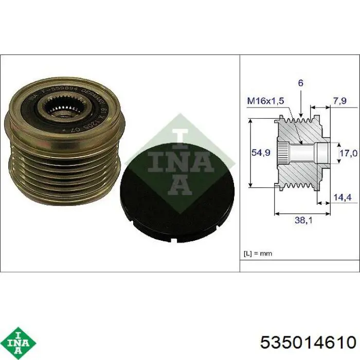 Инерционный шкив INA 535014610 цена, от 30.56 USD