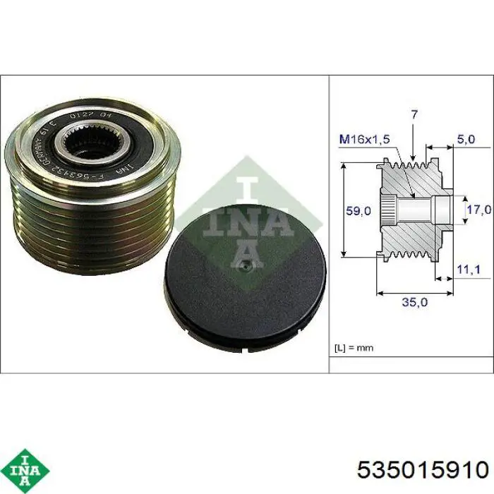 Инерционный шкив INA 535015910 цена, от 35.41 USD