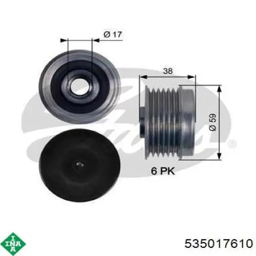 Инерционный шкив INA 535017610 цена, от 31.45 USD