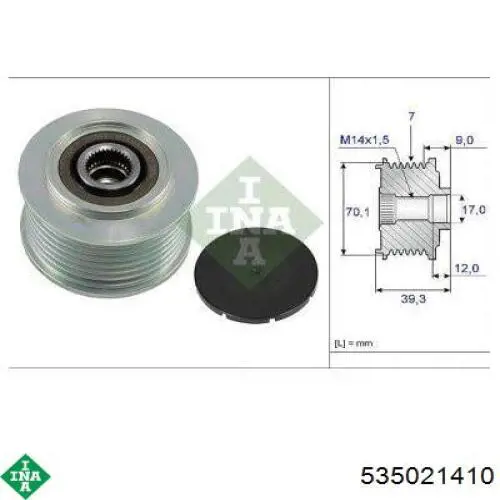 Инерционный шкив INA 535021410 цена, от 34.54 USD