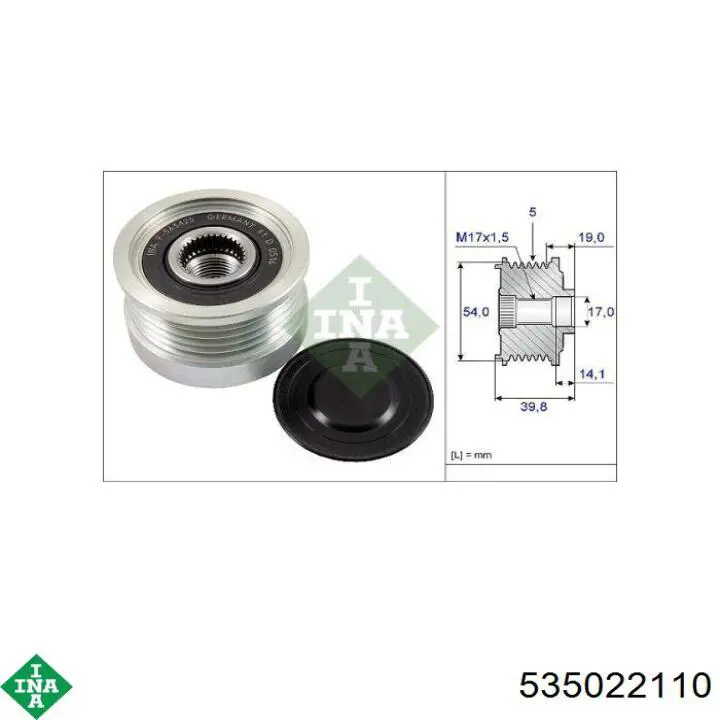 Инерционный шкив INA 535022110 цена, от 23.44 USD