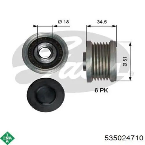 Инерционный шкив Mazda SH0118330 цена, от 41.32 USD