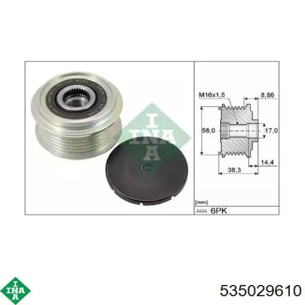 Polia do gerador RT5100 Autlog