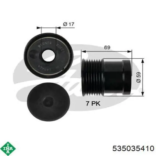 Инерционный шкив INA 535035410 цена, от 80.38 USD
