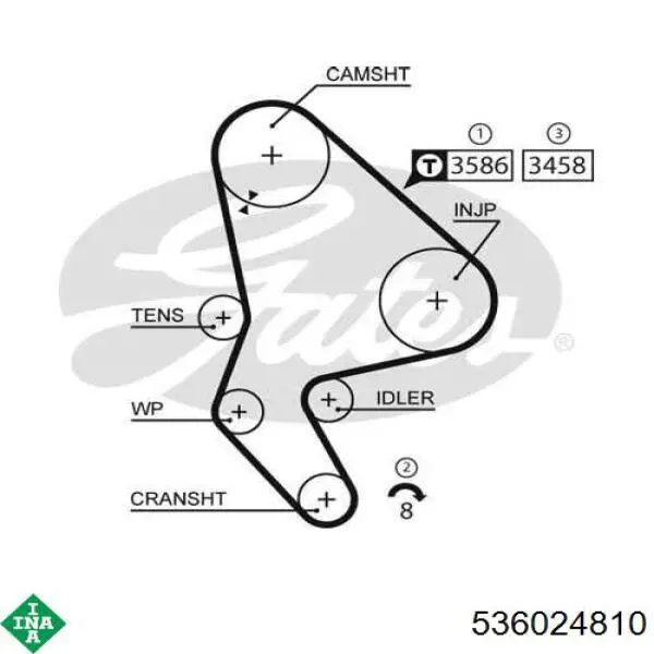 Зубчатый ремень INA 536024810 цена, от 18.26 USD