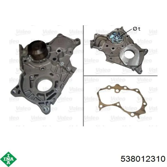 Помпа охлаждения INA 538012310 цена, от 82.65 USD