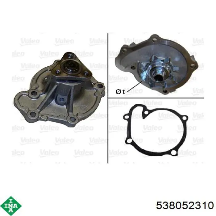 Помпа охлаждения INA 538052310 цена, от 29.97 USD