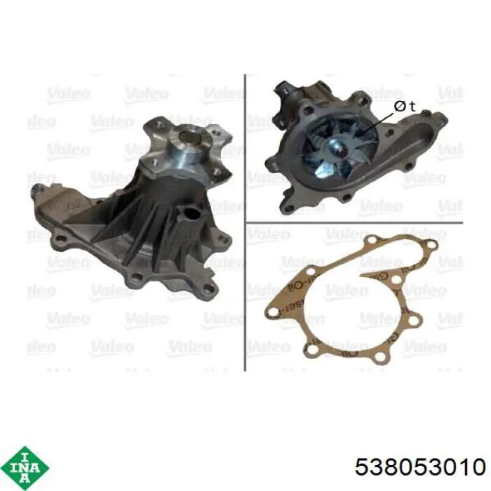 Помпа охлаждения INA 538053010 цена, от 70.65 USD
