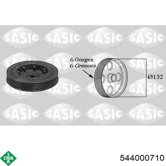 Шкив коленвала (демпфер) INA 544000710 цена, от 30.77 USD