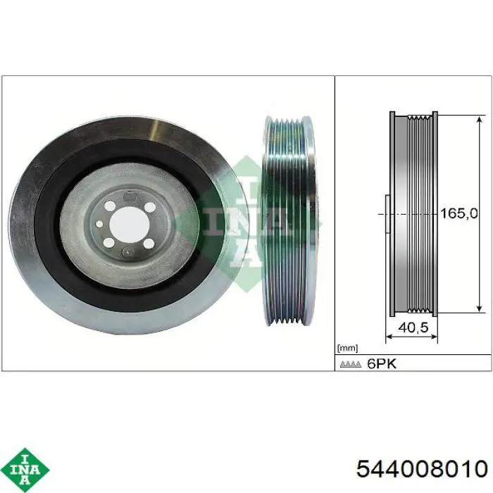 Polea, cigüeñal 544008010 INA