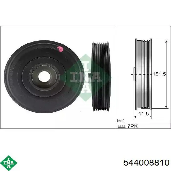 Шкив коленвала 544008810 INA