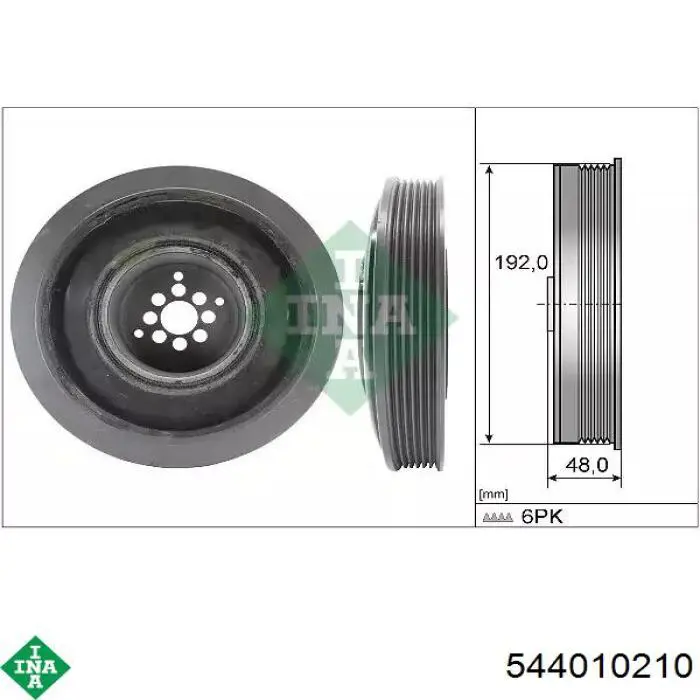 544 0102 10 INA polia de cambota