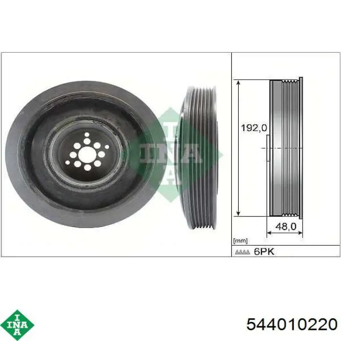 544010220 INA polia de cambota