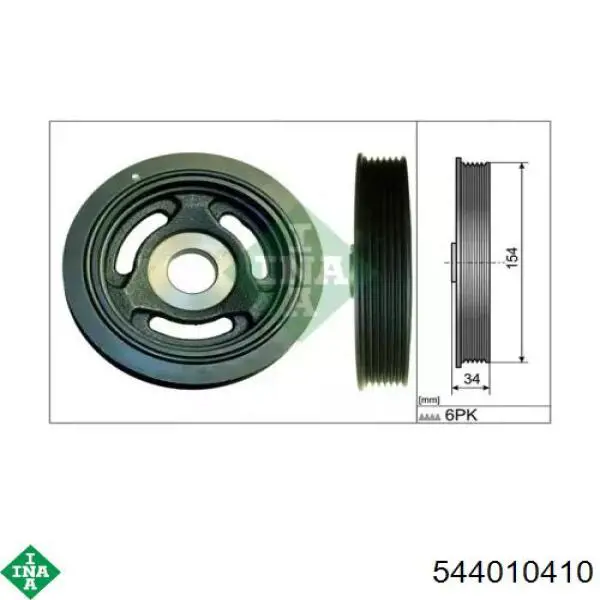 Шкив коленвала 544010410 INA