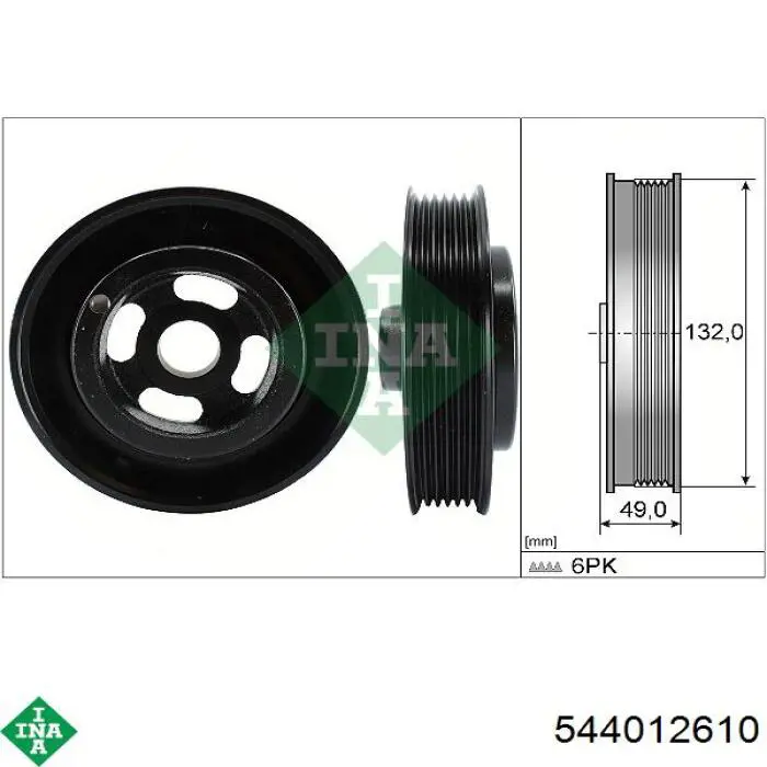 544 0126 10 INA polia de cambota