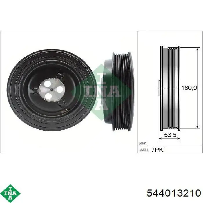 Шкив коленвала 544013210 INA
