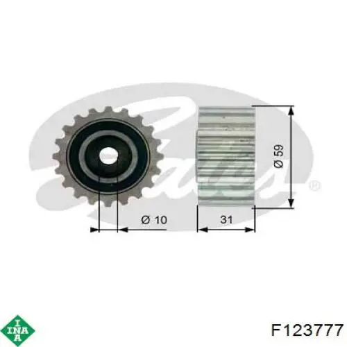 Паразитный ролик ГРМ F123777 INA