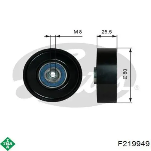 F219949 INA Ролик натяжителя ремня агрегатов