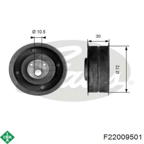 Ролик ГРМ F22009501 INA