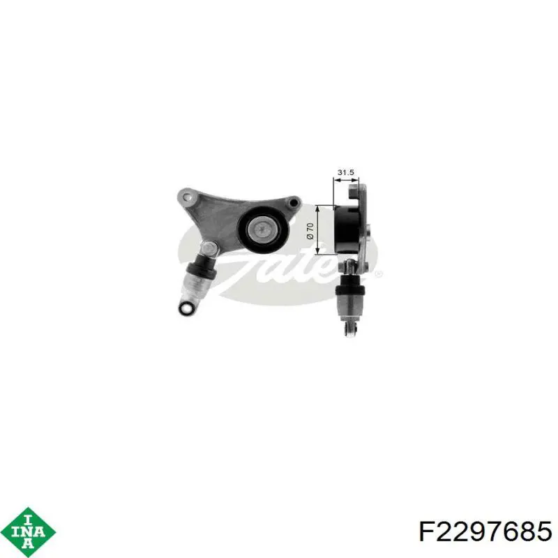 Роликовий модуль натяжителя ремня INA F2297685 цена, от 67.26 USD