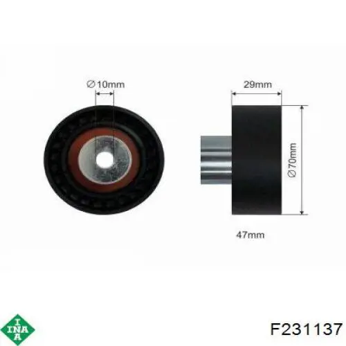 Обводной ролик ремня ГРМ INA F231137 цена, от 14.31 USD