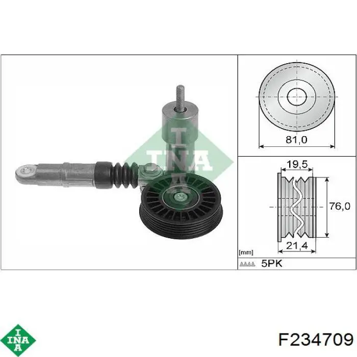 Паразитный ролик F234709 INA