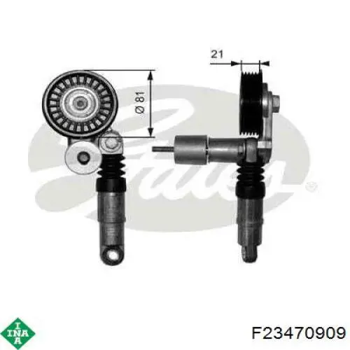 Роликовий модуль натяжителя ремня INA F23470909 цена, от 80.76 USD