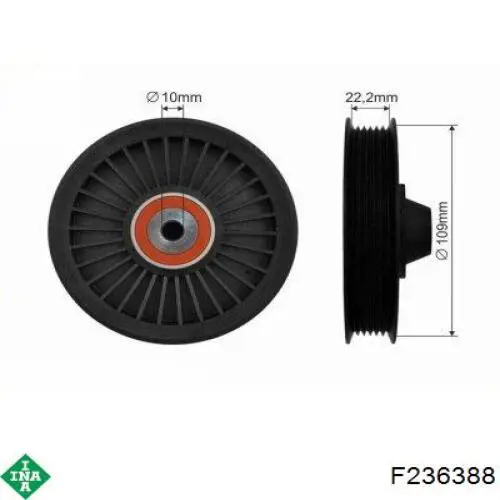Паразитный ролик приводного ремня INA F236388 цена, от 13.61 USD