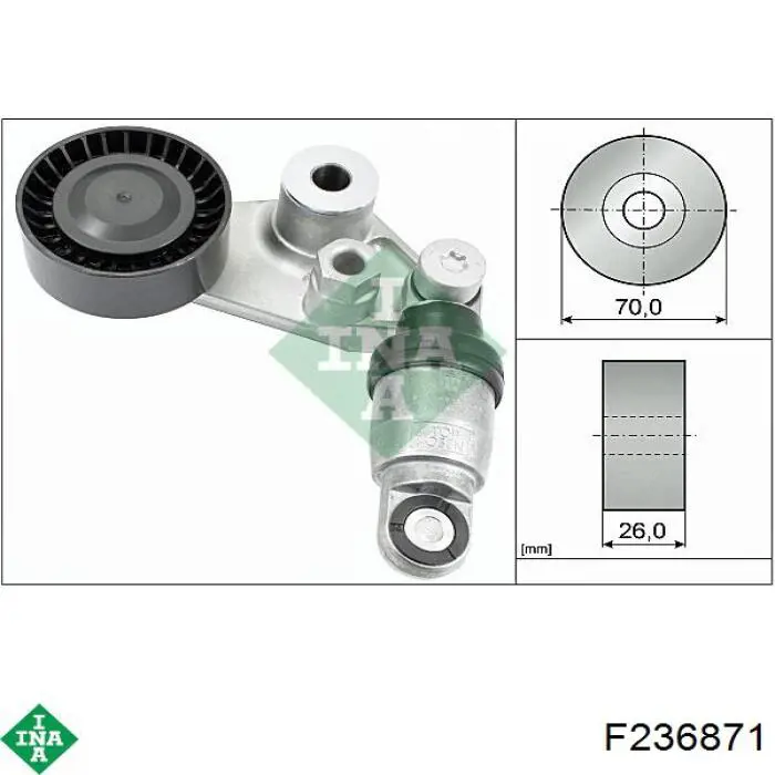Натяжитель приводного ремня F236871 INA
