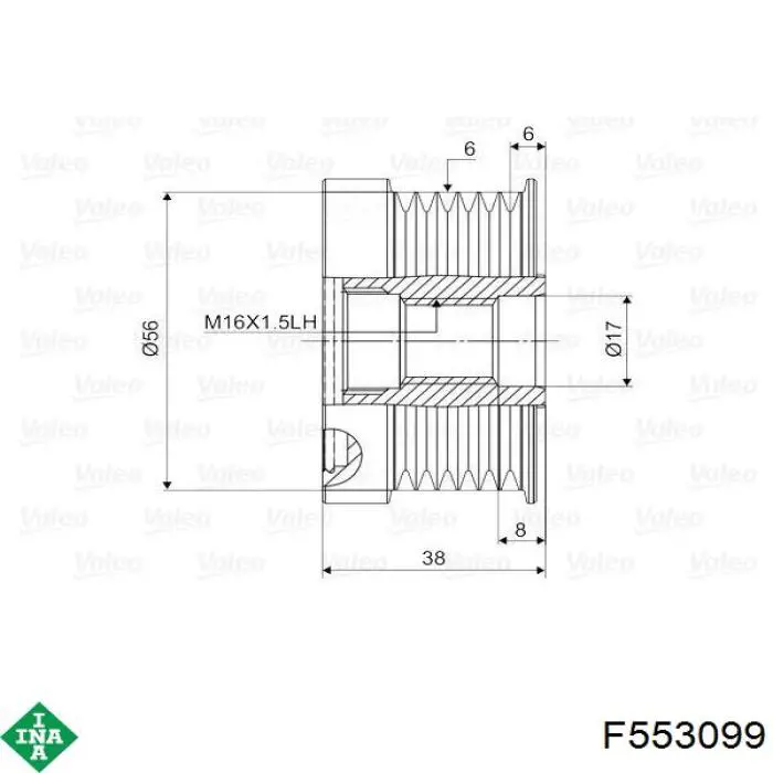 Муфта генератора INA F553099