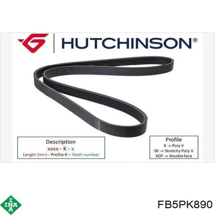 FB5PK890 INA Поликлиновый ремень