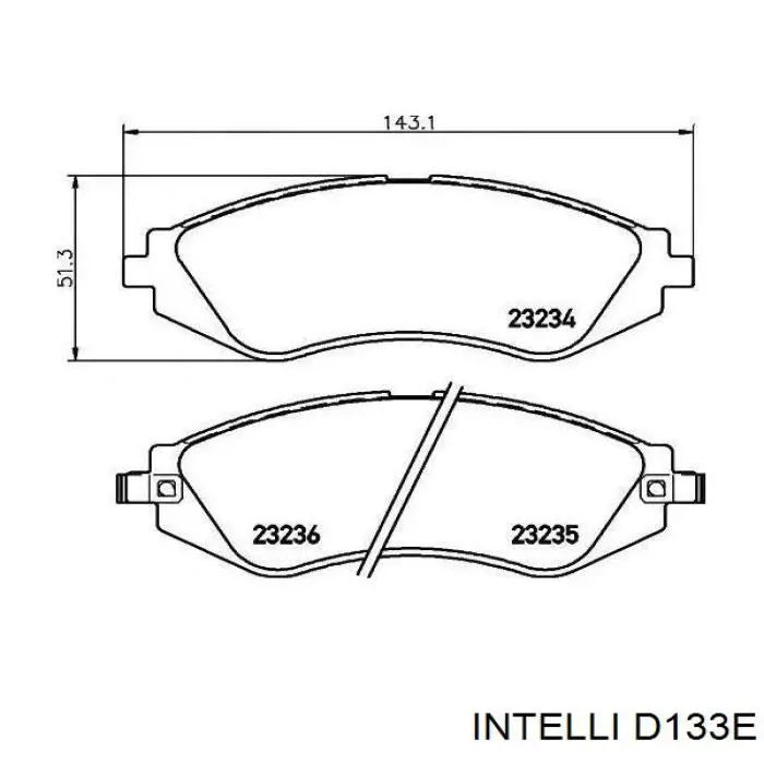 Pastillas de freno delanteras D133E Intelli