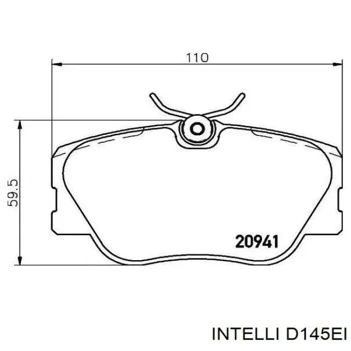 Передние тормозные колодки D145EI Intelli