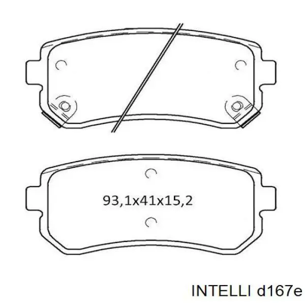 Колодки тормозные задние дисковые INTELLI D167E