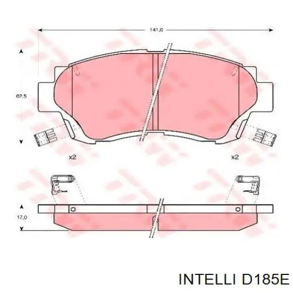 Колодки гальмівні передні, дискові D185E Intelli