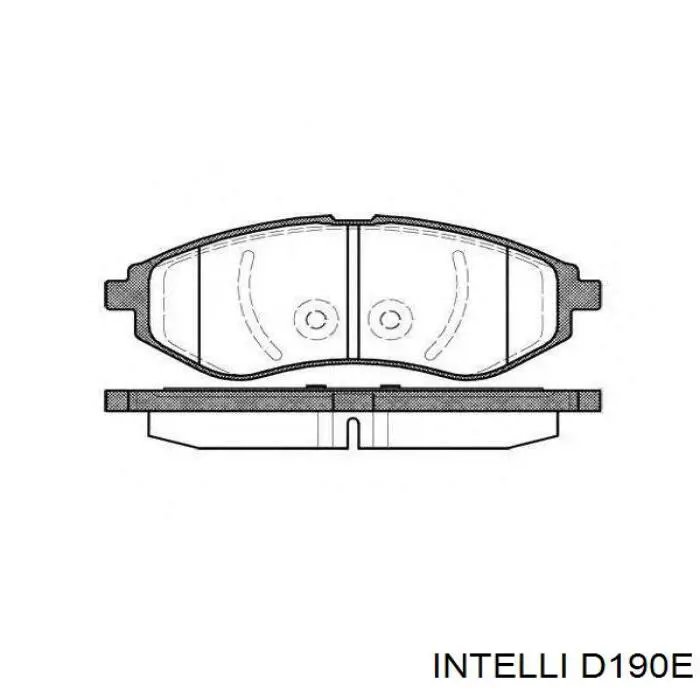 Колодки тормозные передние дисковые Intelli D190E
