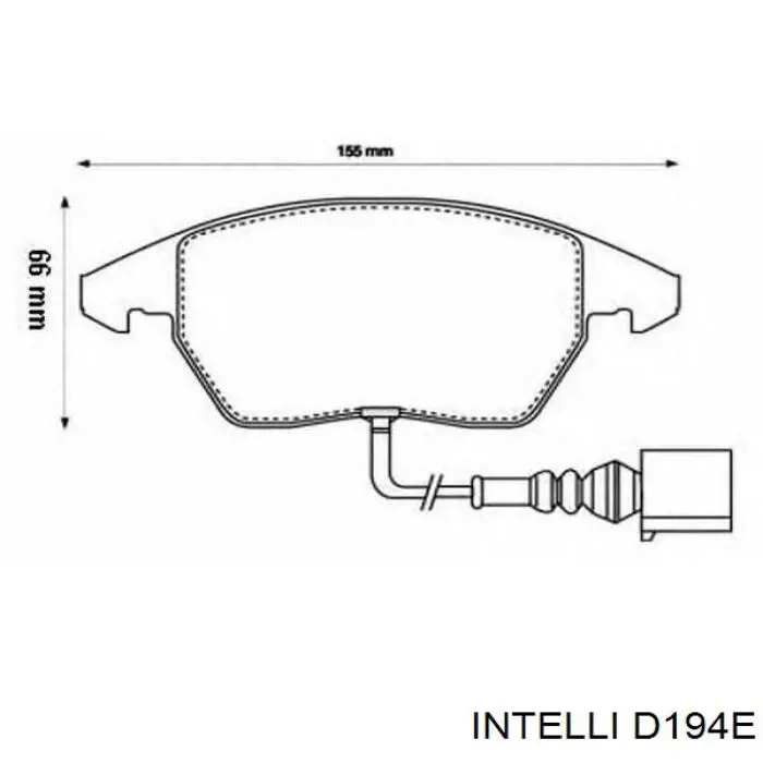 Колодки гальмівні передні, дискові D194E Intelli