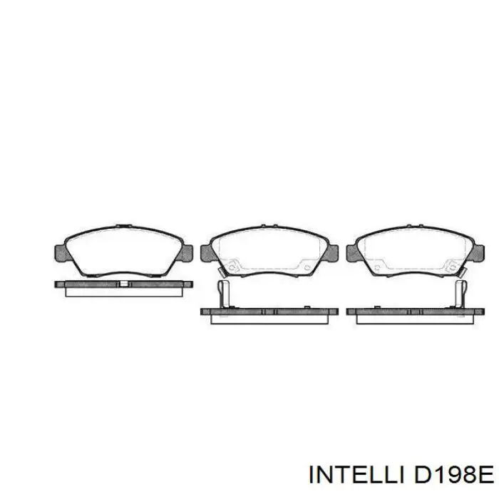 D198E Intelli Колодки тормозные дисковые комплект