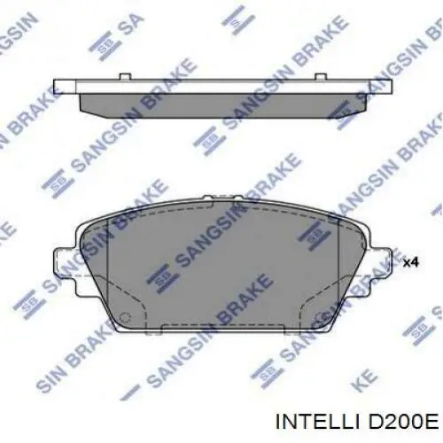 Передние тормозные колодки D200E Intelli