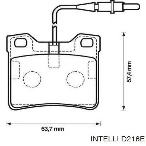 Передние тормозные колодки D216E Intelli