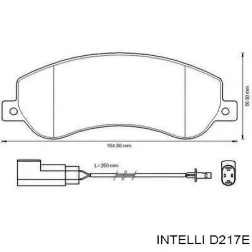 Передние тормозные колодки D217E Intelli