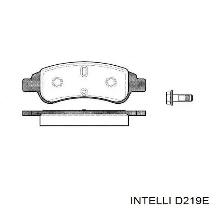 D219E Intelli колодки тормозные передние дисковые