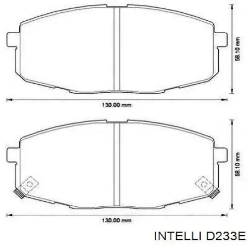 Передние тормозные колодки D233E Intelli