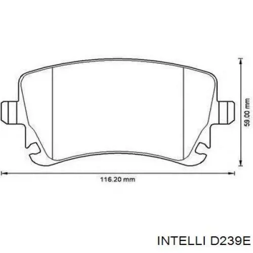 Задние тормозные колодки D239E Intelli