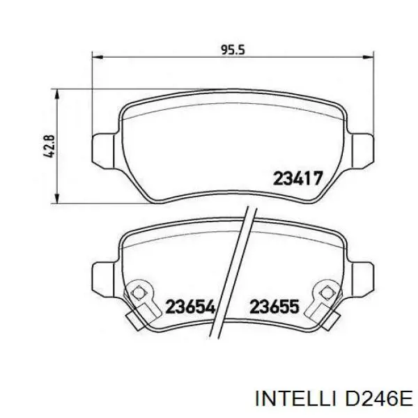 Задние тормозные колодки D246E Intelli