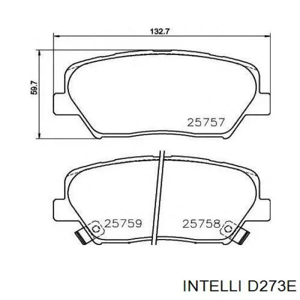 Передние тормозные колодки D273E Intelli