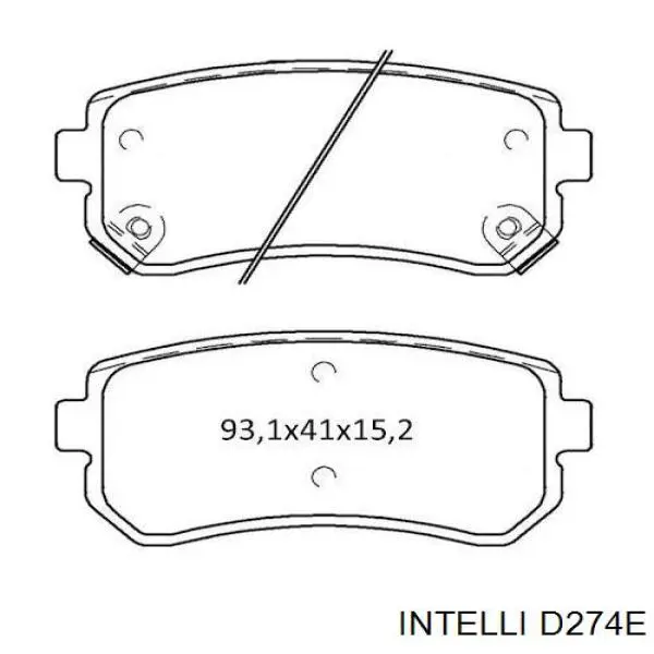 D274E Intelli Колодки тормозные дисковые комплект