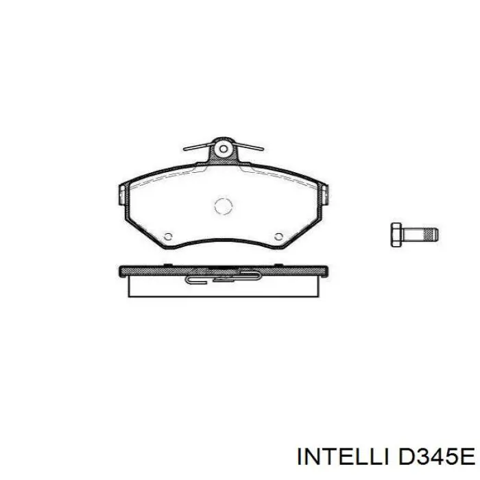 Купить D345E Intelli Колодки тормозные задние, дисковые