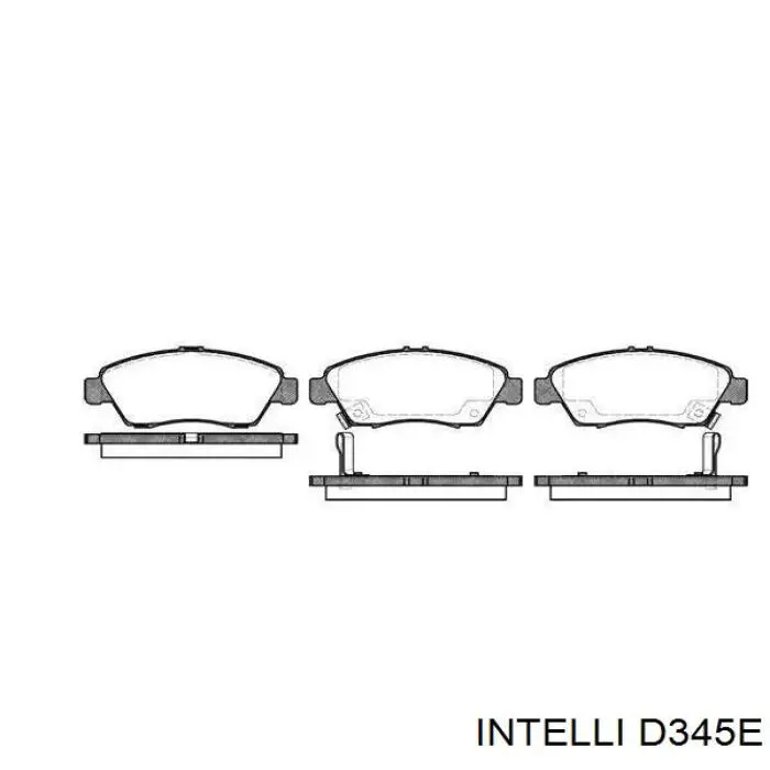Задние тормозные колодки D345E Intelli