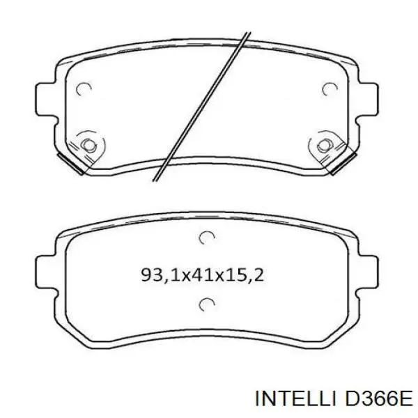 Колодки тормозные передние дисковые Intelli D366E